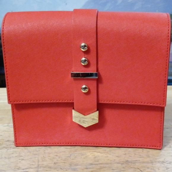 Badgley Mischka “Jane Saffiano”Red Crossbody,Designed In Italy.🇮🇹🍾🛍 - Picture 10 of 14